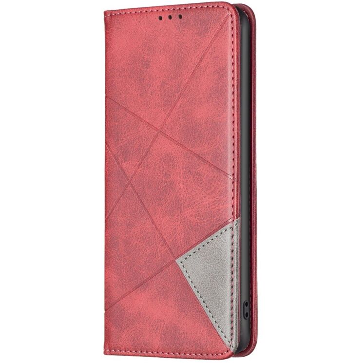 Чехол-книжка с карманами UniCase Geometric Pattern для Google Pixel 10a - Red: фото 2 из 10