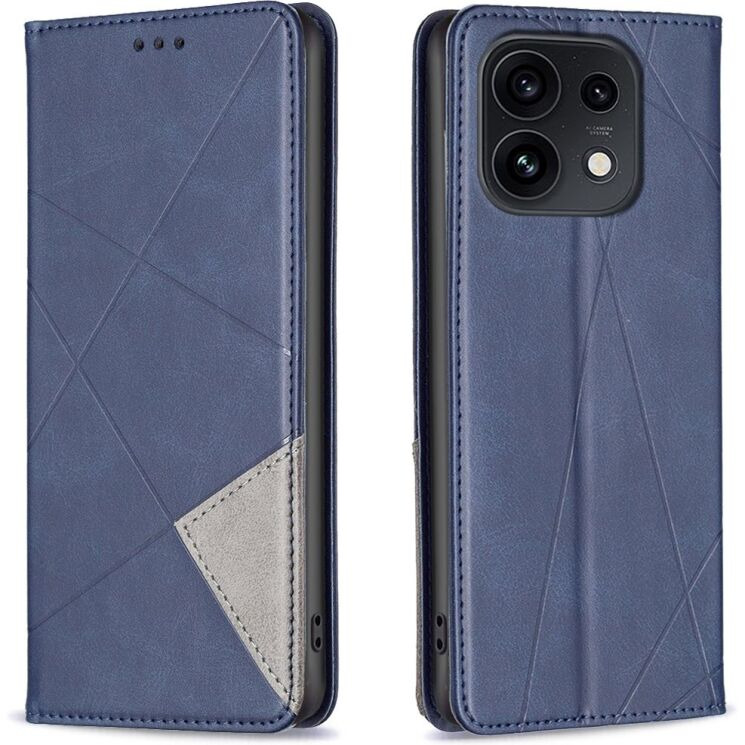 Чехол-книжка с карманами UniCase Geometric Pattern для OPPO Reno 16 / 16 Pro - Blue (413212L) Чехол-книжка с карманами UniCase Geometric Pattern для OPPO Reno 16 / 16 Pro - Blue: фото 1 из 10