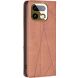 Чехол-книжка с карманами UniCase Geometric Pattern для Realme 16 Pro - Brown (428017Z). Фото 3 из 12