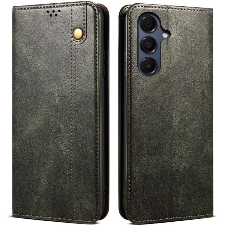 Чохол-книжка з кишеньками UniCase Leather Wallet для Samsung Galaxy S26 Plus (S947) - Green: фото 1 з 8