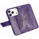Чохол-книжка з малюнком UniCase Butterfly Pattern для iPhone 18 Pro / 17 Pro - Dark Purple (423624DV). Фото 4 з 9