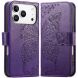Чохол-книжка з малюнком UniCase Butterfly Pattern для iPhone 18 Pro / 17 Pro - Dark Purple (423624DV). Фото 1 з 9