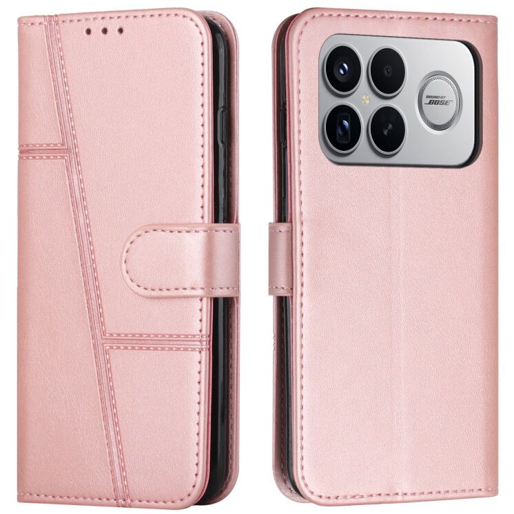 Чехол-книжка с застежкой UniCase Jet Cover для Xiaomi Poco F8 Ultra - Rose Gold: фото 1 из 10