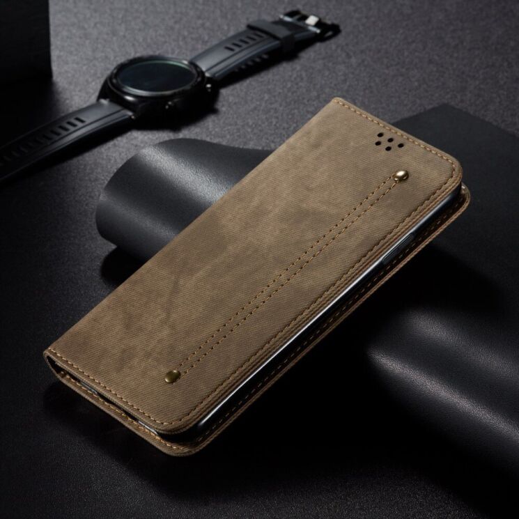 Чехол-книжка UniCase Jeans Wallet для Samsung Galaxy A36 (A366) / A56 (A566) - Khaki: фото 6 из 6