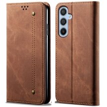 Чохол-книжка UniCase Jeans Wallet для Samsung Galaxy S24 FE (S721) - Coffee: фото 1 з 6