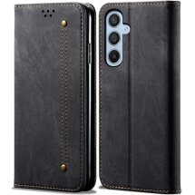 Чехол-книжка UniCase Jeans Wallet для Samsung Galaxy S25 Plus (S936) - Black: фото 1 из 6