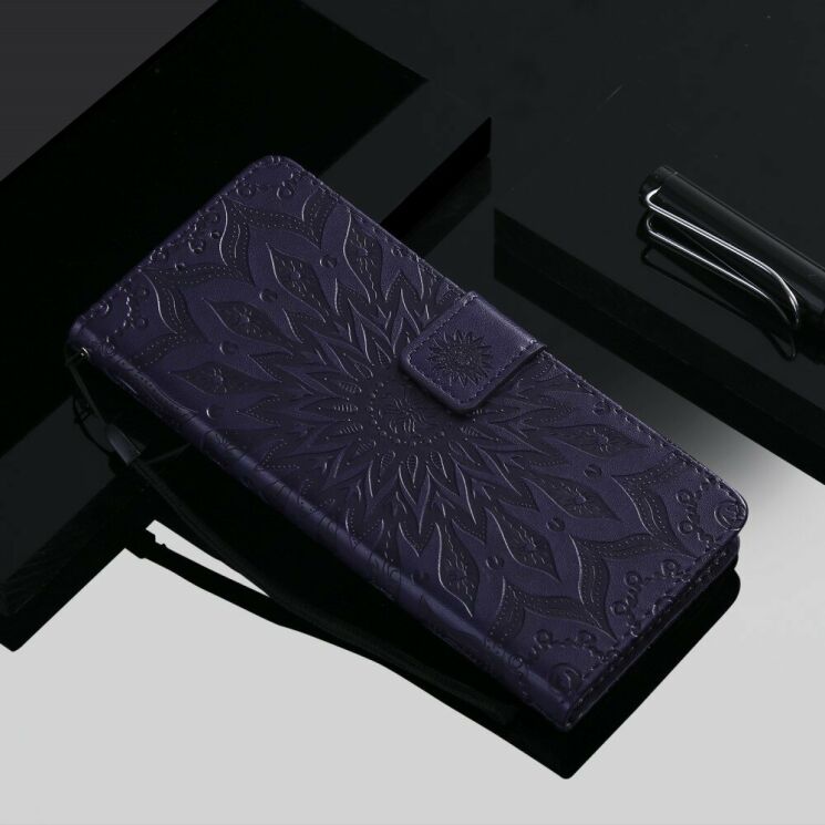 Чехол-книжка UniCase SunFlower Pattern для Samsung Galaxy A10s (A107) - Purple: фото 10 из 11