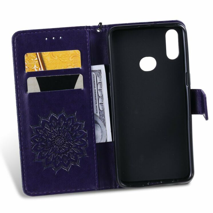 Чехол-книжка UniCase SunFlower Pattern для Samsung Galaxy A10s (A107) - Purple: фото 8 из 11