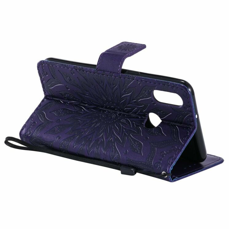 Чехол-книжка UniCase SunFlower Pattern для Samsung Galaxy A10s (A107) - Purple: фото 5 из 11