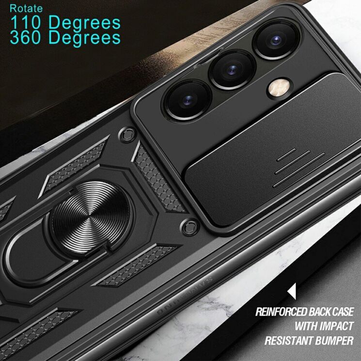 Чехол (PC+TPU) с подставкой Deexe Armor Shield (FF) для Samsung Galaxy Fold 8 Ultra - Green: фото 8 из 11