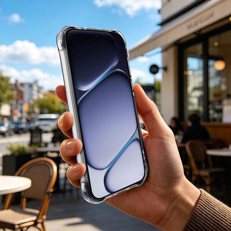 Чехол с усиленными углами IMAK Airbag MAX Case для OnePlus Nord CE6 - Transparent: фото 7 из 10