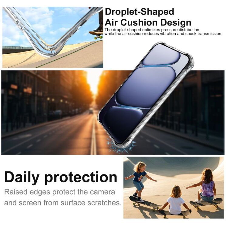 Чехол с усиленными углами IMAK Airbag MAX Case для OnePlus Nord CE6 - Transparent: фото 8 из 10
