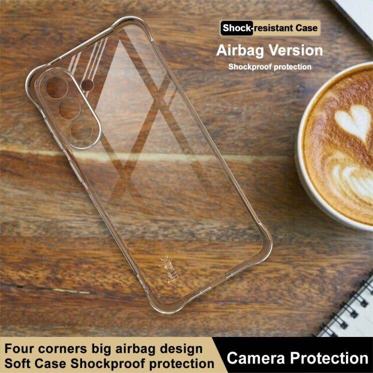 Чохол з посиленими кутами IMAK Airbag MAX Case для Samsung Galaxy A57 (A576) - Transparent: фото 3 з 8