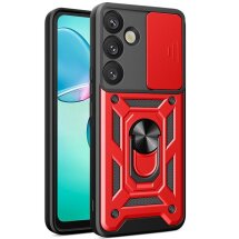 Чехол с защитой камеры Deexe Armor Shield для Samsung Galaxy A57 (A576) - Red: фото 1 из 9