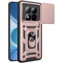 Чохол із захистом камери Deexe Armor Shield для Xiaomi Redmi Note 15 Pro 5G - Rose Gold: фото 1 з 10