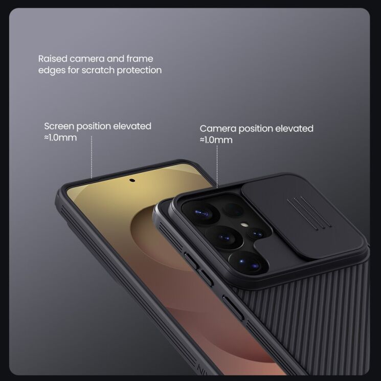 Чохол зі шторкою для камери NILLKIN CamShield Pro для Samsung Galaxy S26 Ultra - Black: фото 12 з 17
