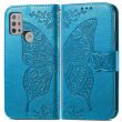 Чехол UniCase Butterfly Pattern для Motorola Moto G10 / Moto G20 / Moto G30 - Blue (278004L)