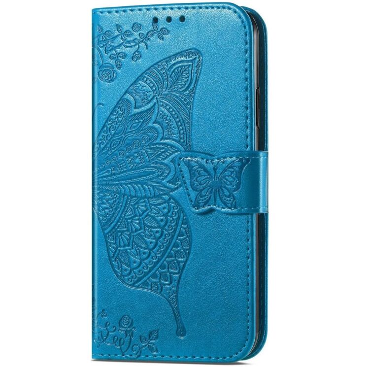 Чехол UniCase Butterfly Pattern для Motorola Moto G75 - Blue: фото 5 из 10