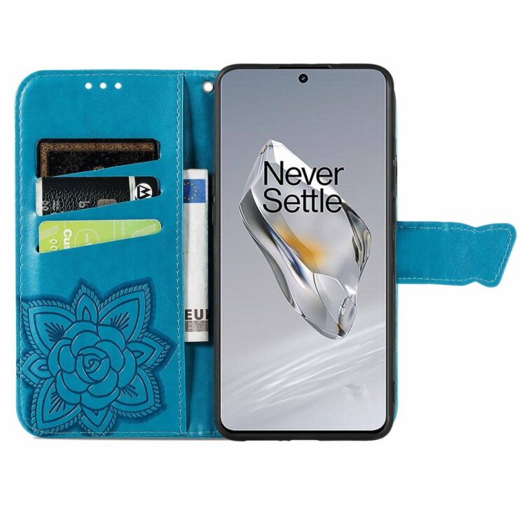 Чехол UniCase Butterfly Pattern для OnePlus 12 - Blue: фото 2 из 8