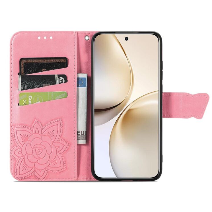 Чохол UniCase Butterfly Pattern для Realme 14 Pro Plus - Pink: фото 3 з 9