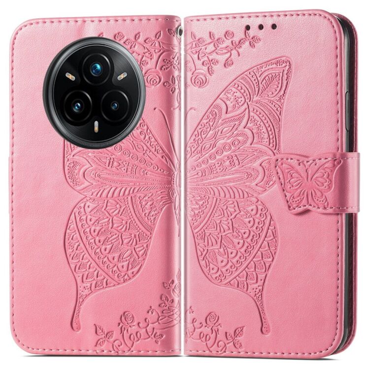 Чохол UniCase Butterfly Pattern для Realme 14 Pro Plus - Pink: фото 2 з 9