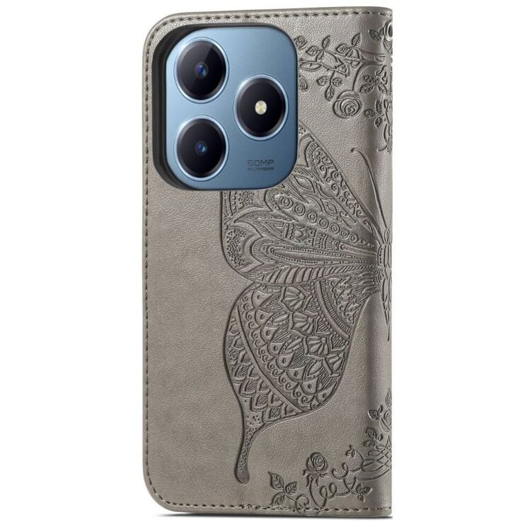 Чехол UniCase Butterfly Pattern для Realme C63 / C61 / Note 60x - Grey: фото 6 из 9