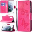 Чехол UniCase Butterfly Pattern для Samsung Galaxy S21 FE (G990) - Rose (230621M)
