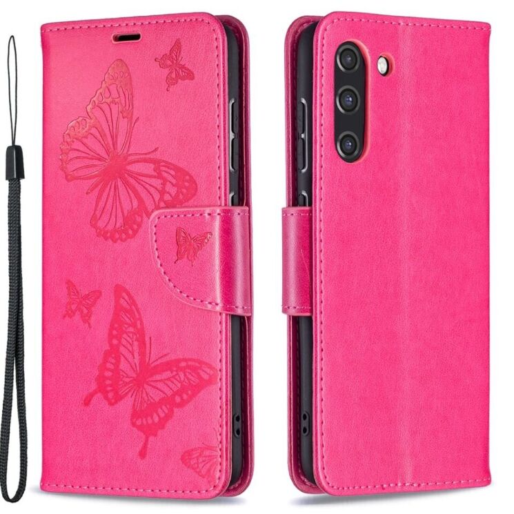 Чехол UniCase Butterfly Pattern для Samsung Galaxy S21 FE (G990) - Rose: фото 2 из 10
