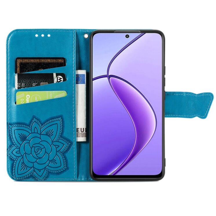 Чехол UniCase Butterfly Pattern для TECNO Spark 30C - Blue: фото 2 из 10