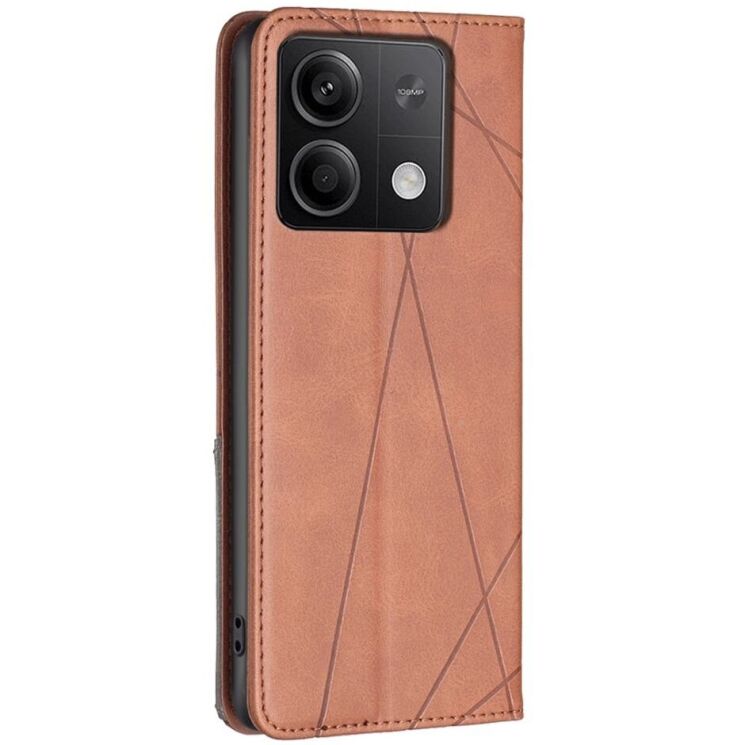 Чехол UniCase Geometric Pattern для Xiaomi Redmi Note 13 - Brown: фото 3 из 7