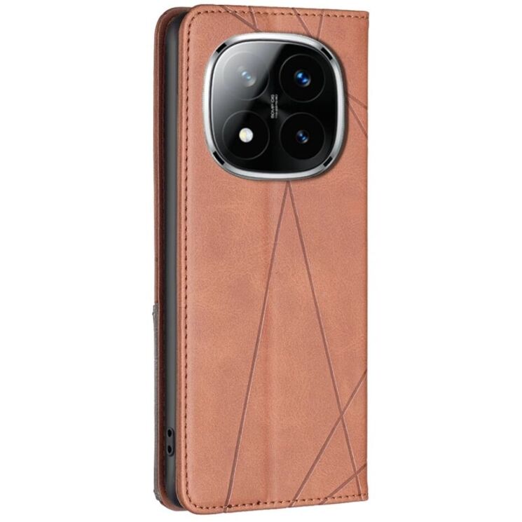 Чехол UniCase Geometric Pattern для Xiaomi Redmi Note 14 Pro 5G / Note 14 Pro Plus - Brown: фото 3 из 8