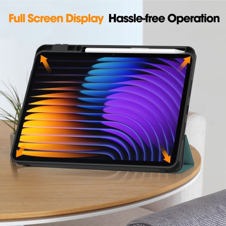 Чехол UniCase Soft UltraSlim для Xiaomi Pad 7 / 7 Pro - Blackish Green: фото 7 из 9