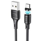 Дата-кабель Hoco X52 Sereno Magnetic MicroUSB (2.4A, 1m) - Black (895699B)