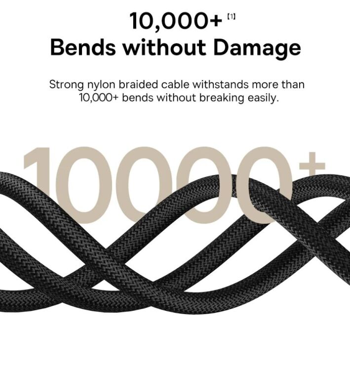 Кабель Baseus Dura Series Type-C to Lightning (20W, 1m) P10377800U01-00 - Black / Gold: фото 9 из 18