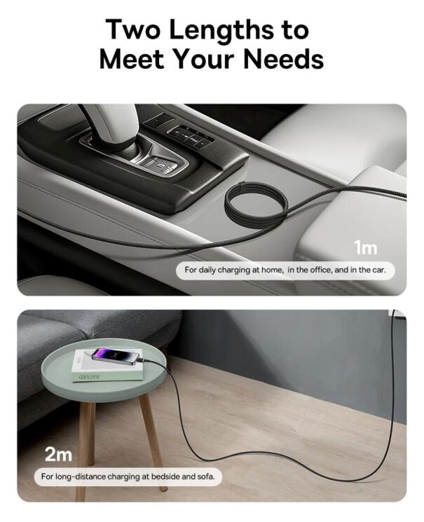 Кабель Baseus Dura Series Type-C to Lightning (20W, 1m) P10377800U01-00 - Black / Gold: фото 16 из 18