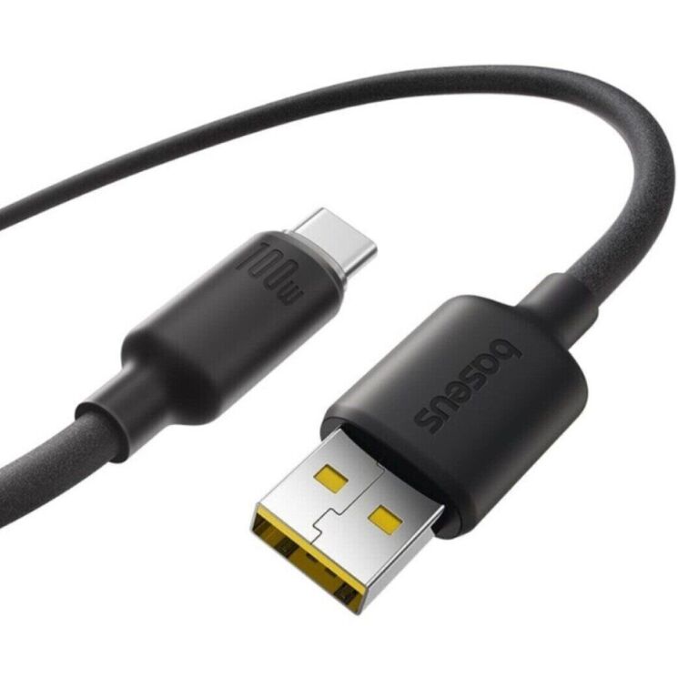 Кабель Baseus Foamed Silicone USB to Type-C (100W, 1m) E0426800 - Black: фото 1 из 6