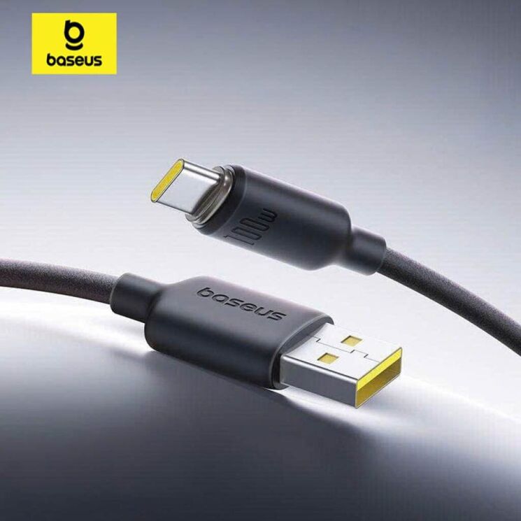 Кабель Baseus Foamed Silicone USB to Type-C (100W, 1m) E0426800 - Black: фото 3 из 6