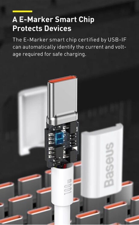 Кабель Baseus Superior Series USB to Type-C (100W, 1.5m) P10320102114-01 - Black: фото 13 из 17