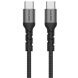 Кабель Sharge Braided Type-C to Type-C (240W, 1.5m) - Black (896493B). Фото 1 из 10