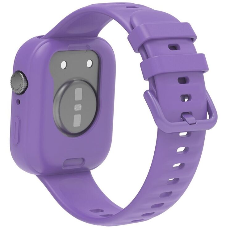 Комплект (чохол і ремінець) Deexe Silicone Set для Huawei Watch Fit 3 - Purple: фото 2 з 9