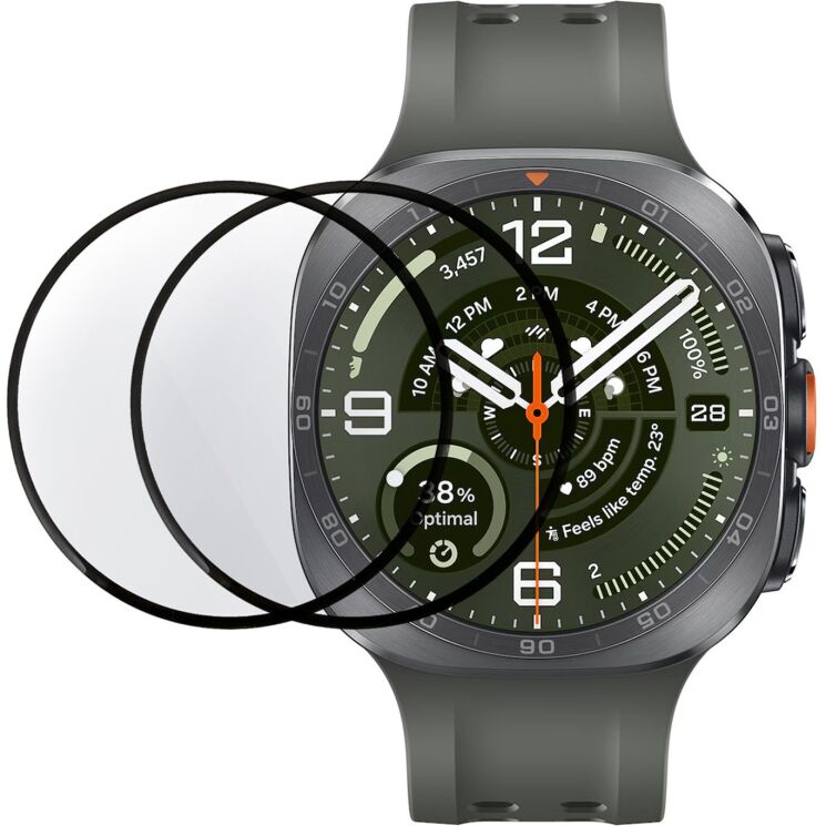 Комплект защитных пленок Deexe Protector Film для Samsung Galaxy Watch Ultra 2 - Black: фото 1 из 6