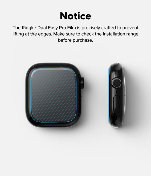 Комплект защитных пленок Ringke Dual Easy Pro Film для Apple Watch 10 / 11 46 mm (8800293851639) (364539) Комплект защитных пленок Ringke Dual Easy Pro Film для Apple Watch 10 / 11 46 mm (8800293851639): фото 12 из 15