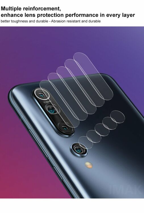 Комплект захисних стекол IMAK Camera Lens Protector для Xiaomi Mi 10: фото 7 з 13