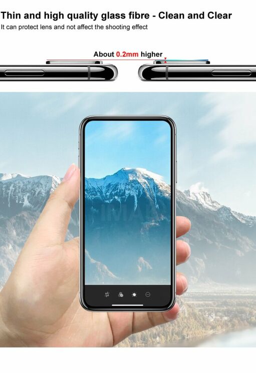 Комплект захисних стекол IMAK Camera Lens Protector для Xiaomi Mi 10: фото 9 з 13