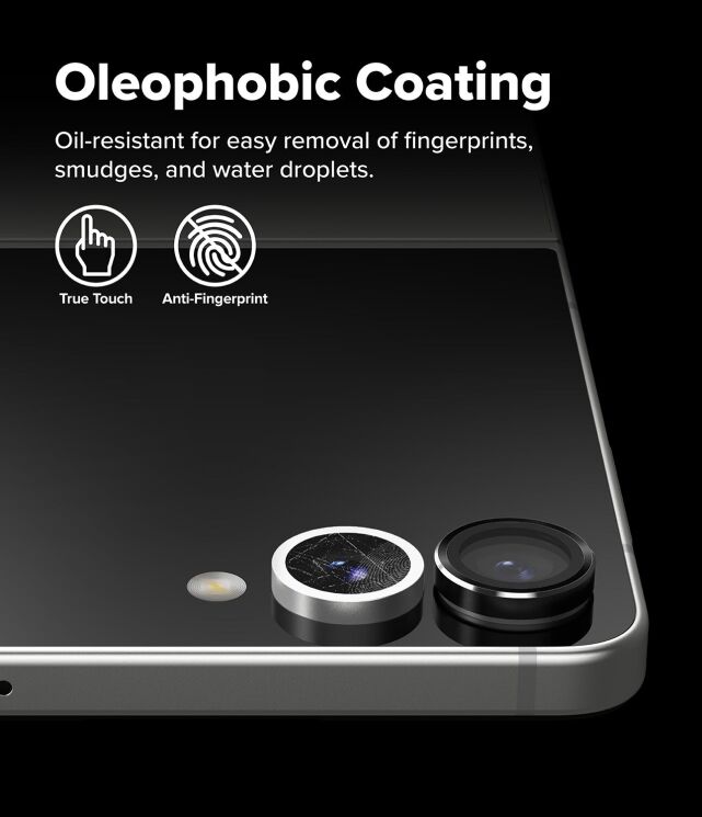 Комплект защитных стекол Ringke Camera Lens Frame Glass для Samsung Galaxy Flip 7 (8800293855927) - Black: фото 12 из 19