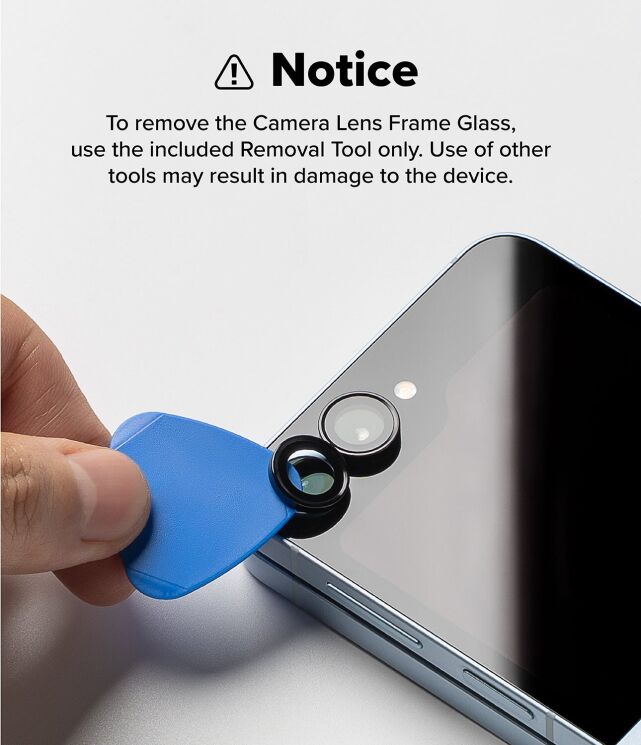 Комплект защитных стекол Ringke Camera Lens Frame Glass для Samsung Galaxy Flip 7 (8800293855927) - Black: фото 18 из 19