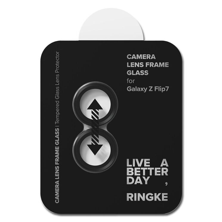 Комплект защитных стекол Ringke Camera Lens Frame Glass для Samsung Galaxy Flip 7 (8800293855927) - Black: фото 3 из 19