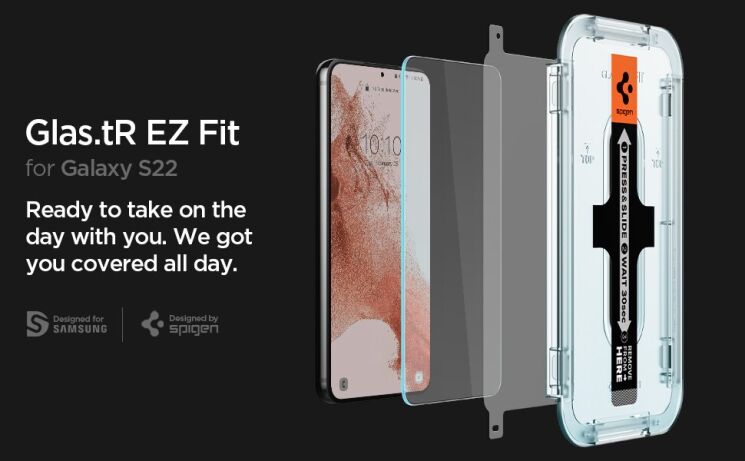 Комплект защитных стекол Spigen (SGP) GLAS.tR EZ Fit Sensor Protected для Samsung Galaxy S22 (S901) + ГЕЛЬ: фото 9 из 16