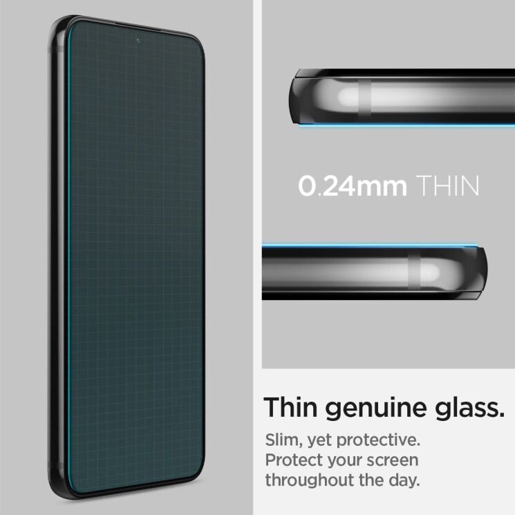 Комплект защитных стекол Spigen (SGP) GLAS.tR EZ Fit Sensor Protected для Samsung Galaxy S22 (S901) + ГЕЛЬ: фото 13 из 16