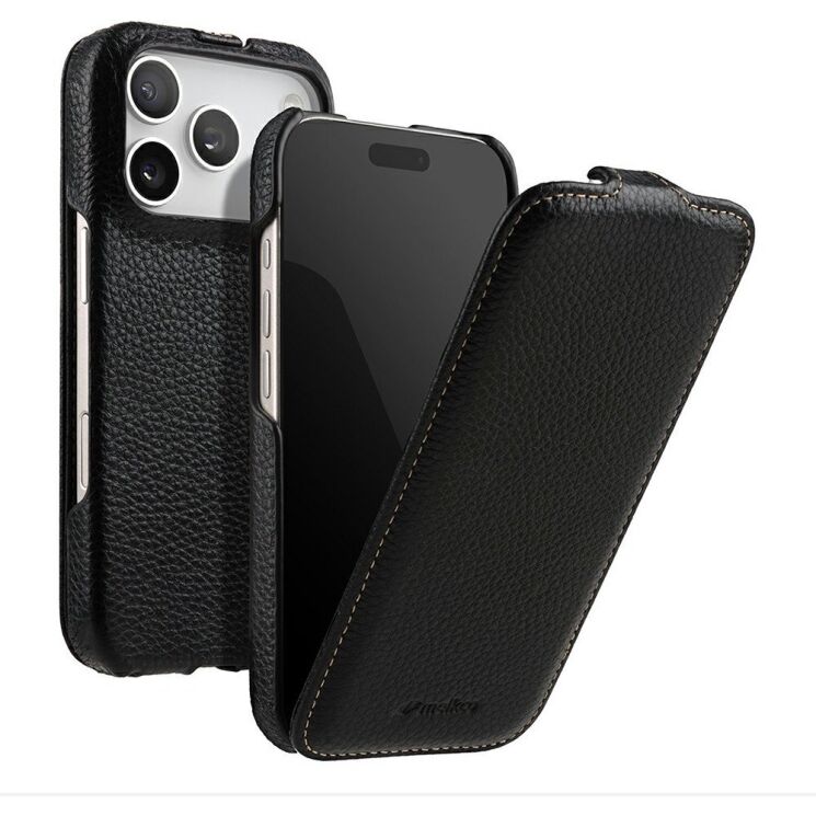 Шкіряний чохол MELKCO Jacka Type для iPhone 18 Pro Max - Black (423868B) Шкіряний чохол MELKCO Jacka Type для iPhone 18 Pro Max - Black: фото 1 з 5